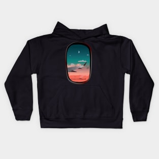 Plane window crescent | View | Moon Kids Hoodie